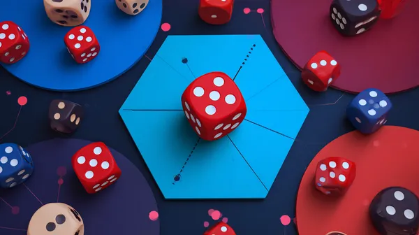 A man celebrating a winning moment on his laptop while gaming symbols float around him, capturing the excitement of SPINARA games.